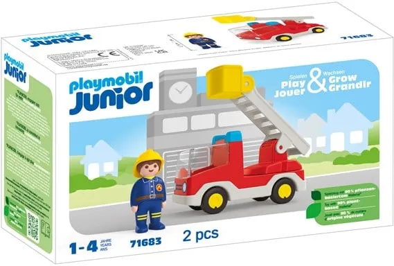 Playmobil 1.2.3 - Junior Brandbil med stege