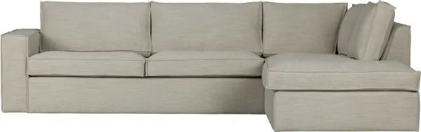 Freddie, Hörnsoffa högerställd, tyg, H90x197x283 cm