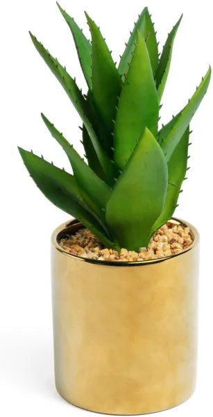 Agave, konstgjord växt, brun/beige, H11x20x20 cm