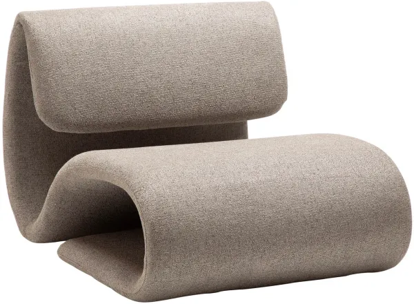 DAN-FORM Dubna loungestol - brun bouclé tyg