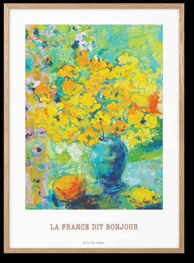 Peléton La France Säger Bonjour 50x70 Poster