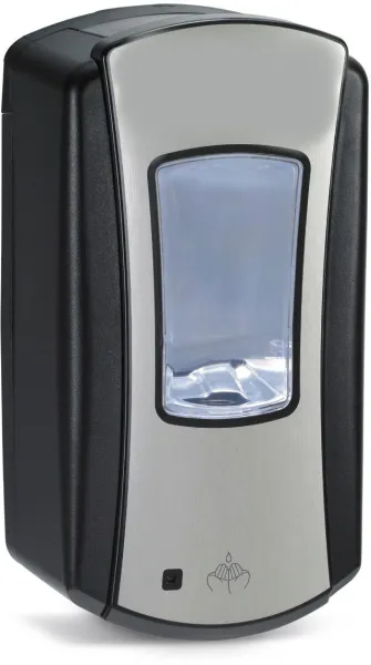 Utgår ur sortimentet: Pristine tvåldispenser med sensor, LTX, svart/krom, 1200 ml