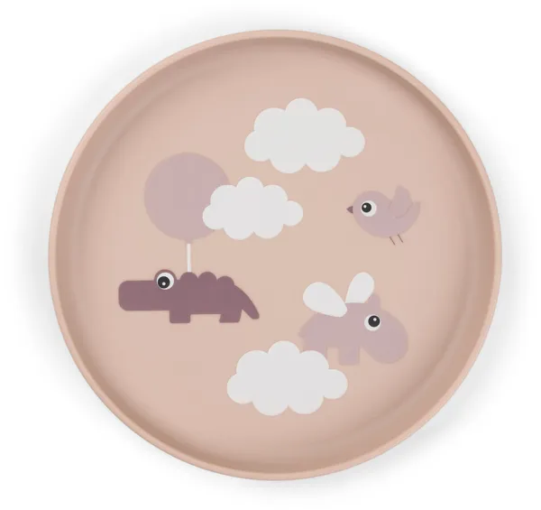 Foodie Tallrik Happy Clouds Puderrosa