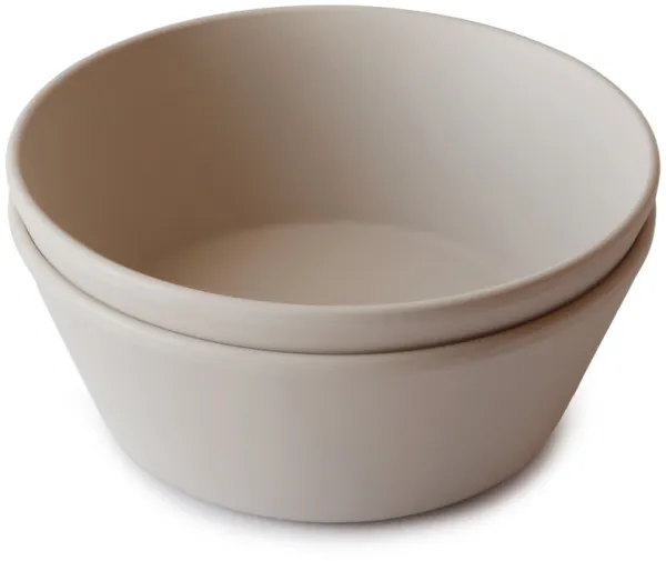 Runda skålar i set om 2 st - Vanilj