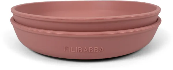 Silikontallrik - rosa